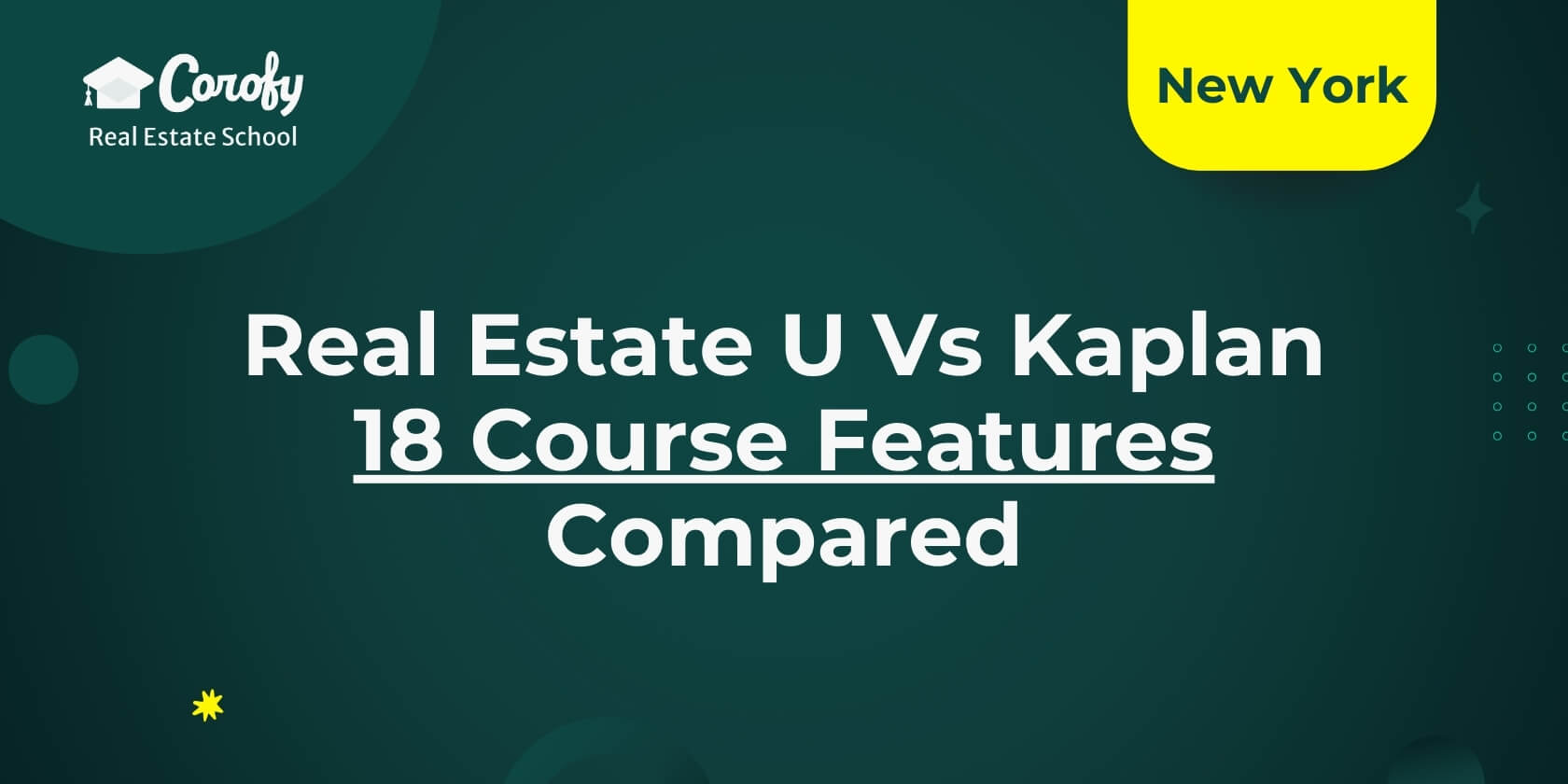Real Estate U vs Kaplan - 18 Course Features Compared