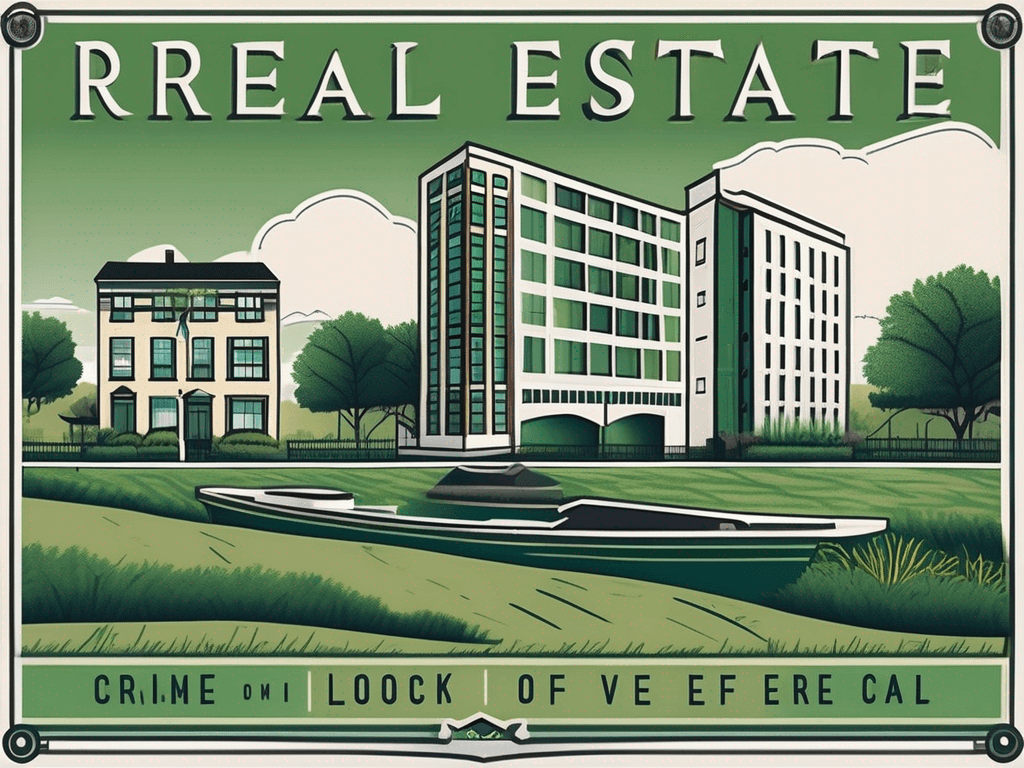 A real estate sign planted on a green lawn