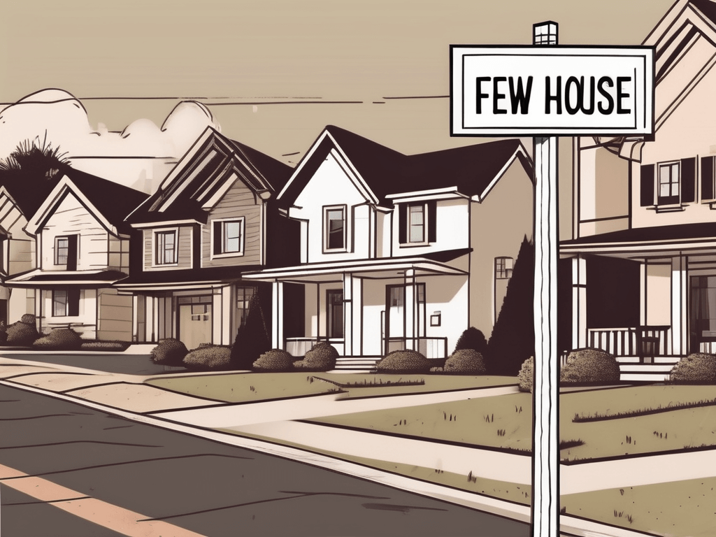 A few open house signs scattered on a residential street