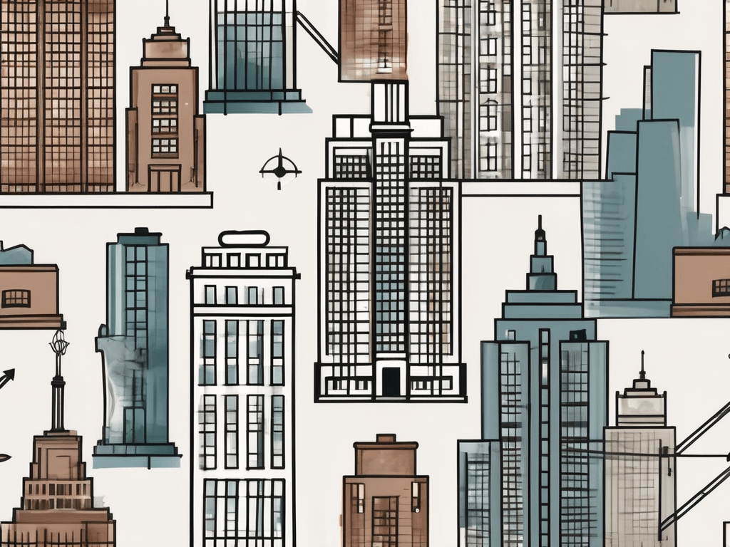 Iconic new york real estate elements like skyscrapers