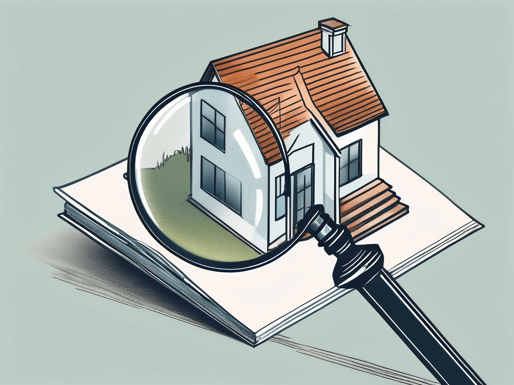 A house with a magnifying glass hovering over it