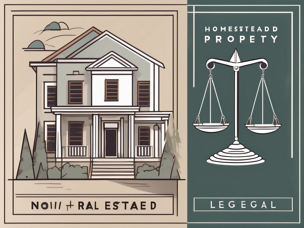 A homestead and non-homestead property side by side