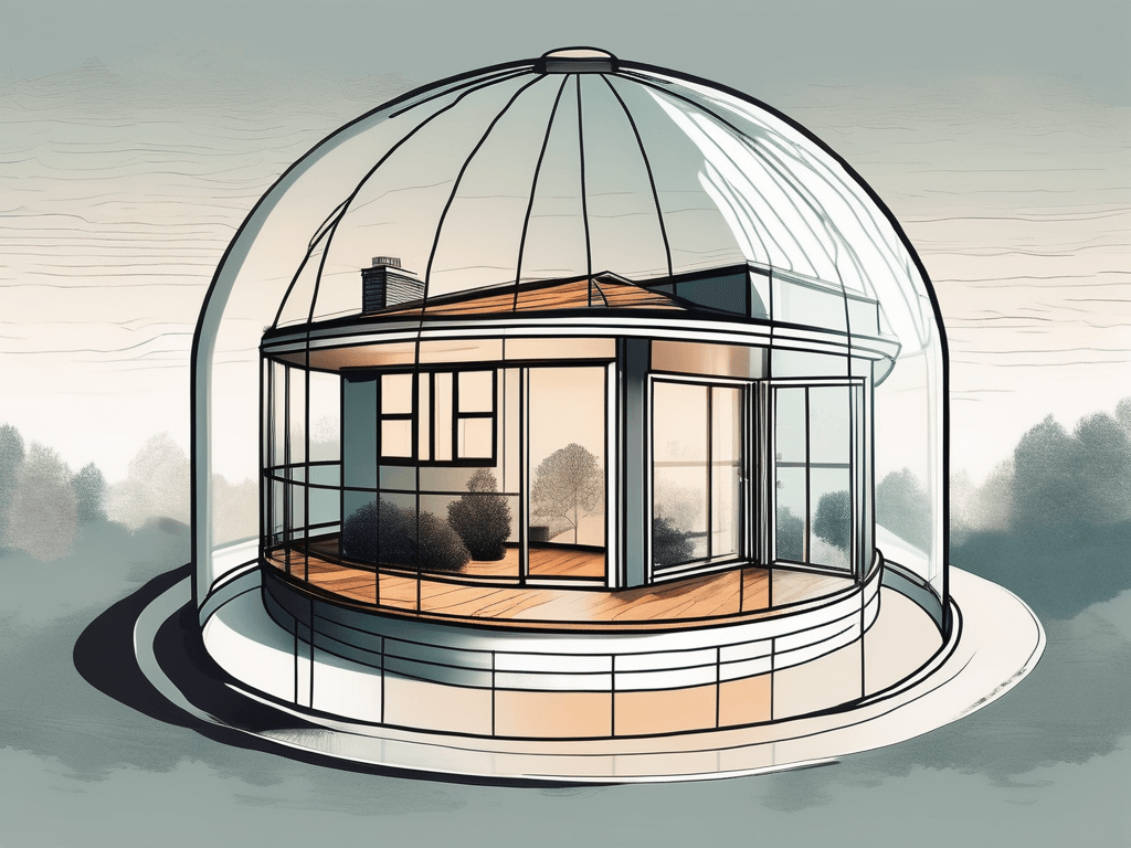 A house under a glass dome