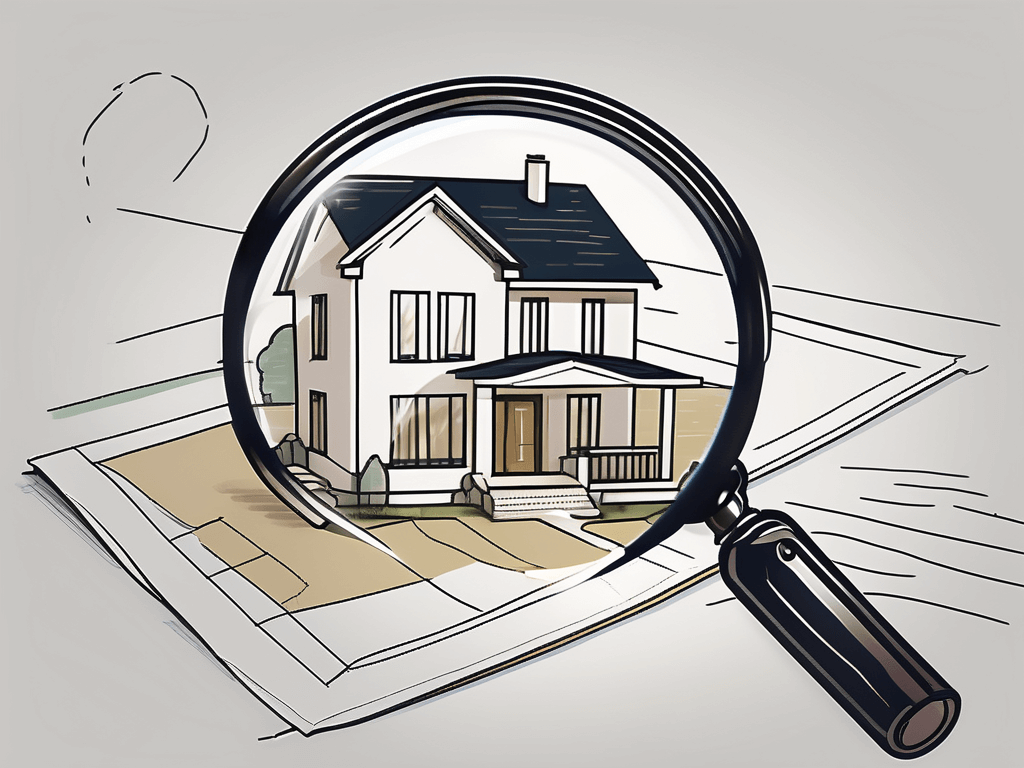 A house with a magnifying glass over it