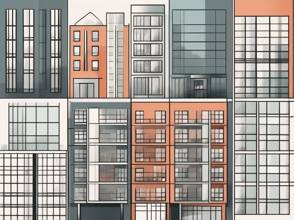 Different types of buildings (residential