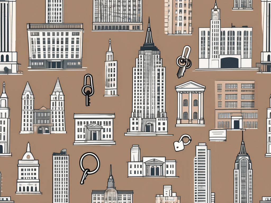 Various iconic new york city buildings
